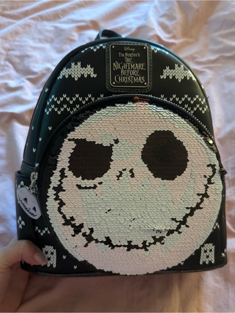 Loungefly Disney’s Nightmare Before  Jack Skellington Sequin Backpack